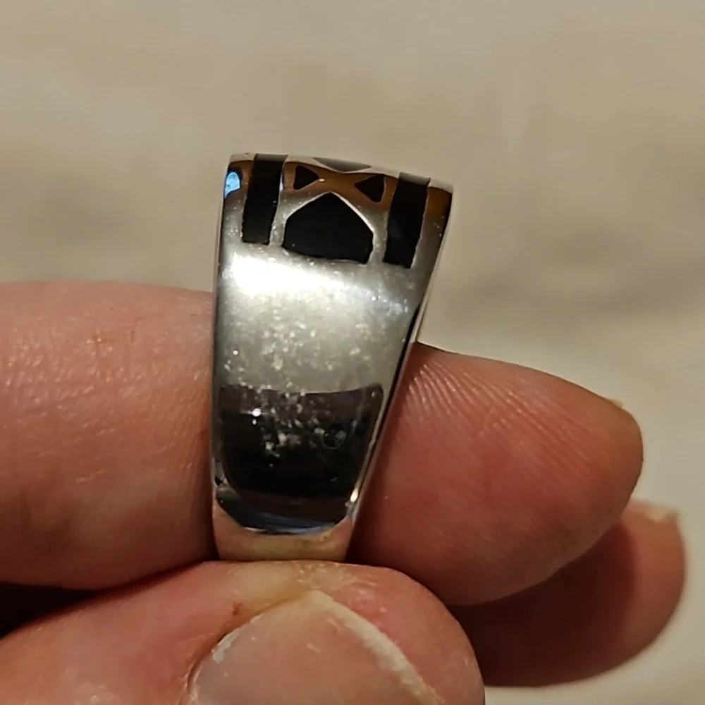 Stainless Square Mens ring - Picture 3 of 6